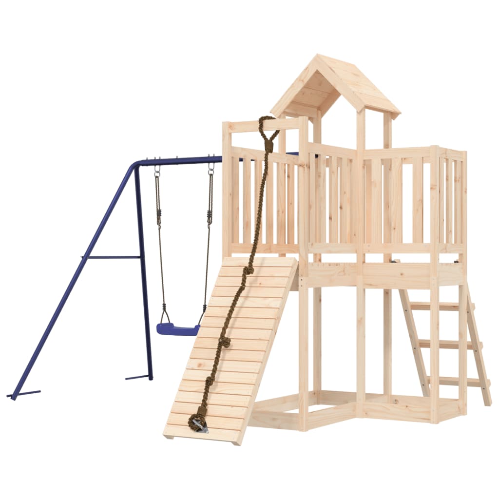 vidaXL Parque infantil escalada interior con espaldera anillas madera