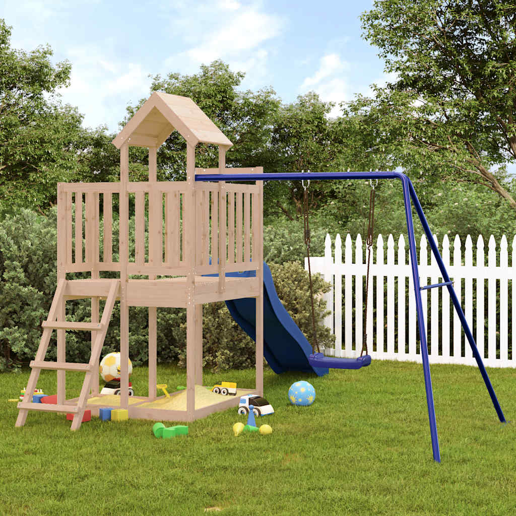 vida XL Spielturm Massivholz Kiefer