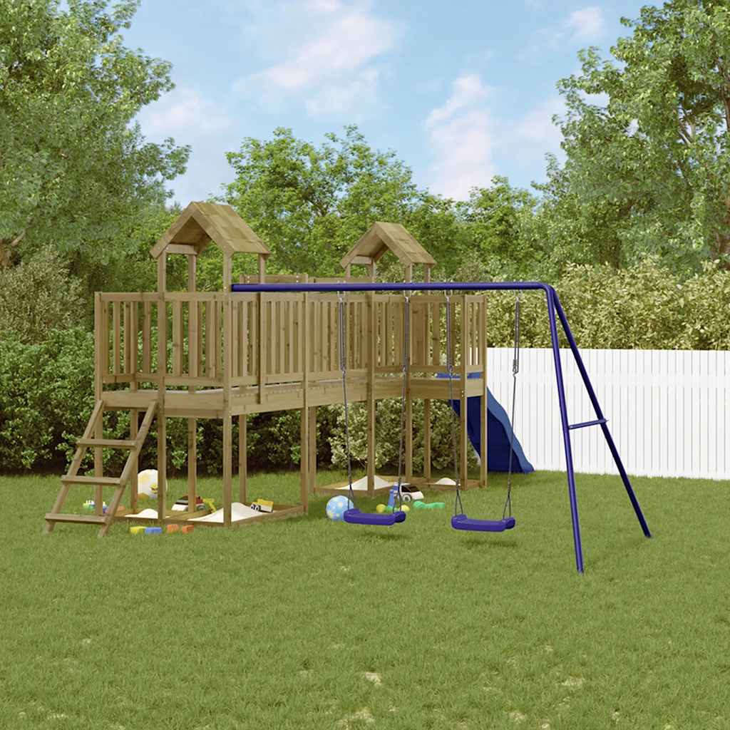vidaXL Set de joacă pentru exterior, lemn de pin impregnat