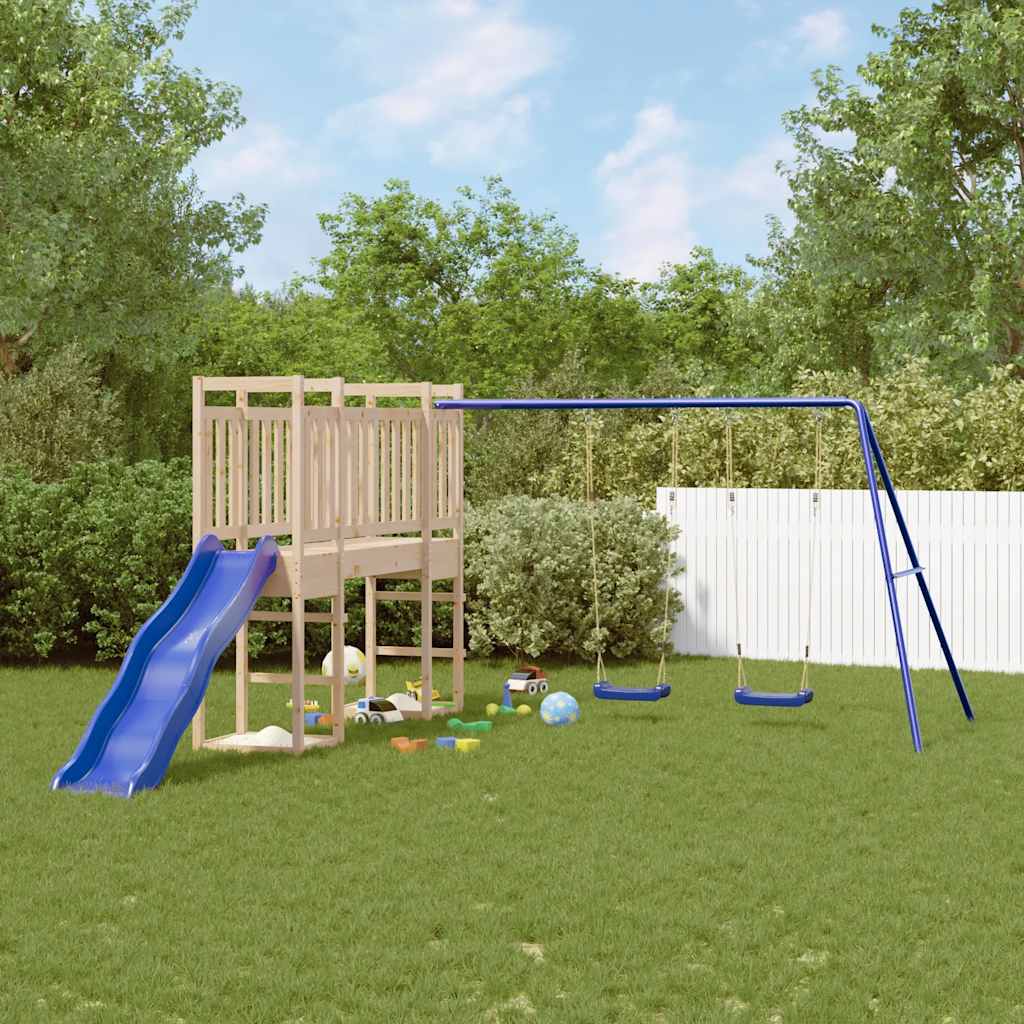 vida XL Spielturm Massivholz Kiefer