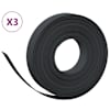 vidaXL aiapiirded 3 tk, must, 10 m, 10 cm, pol&uuml;et&uuml;leen