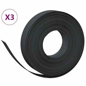 Travní lemy 3 ks černé 10 m 10 cm polyethylen - obrázek 2