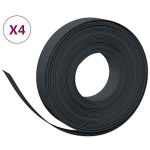 Travní lemy 4 ks černé 10 m 10 cm polyethylen - obrázek 2