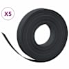 vidaXL aiapiirded 5 tk, must, 10 m, 10 cm, pol&uuml;et&uuml;leen