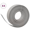 vidaXL aiapiirded 4 tk, hall, 10 m, 15 cm, pol&uuml;et&uuml;leen