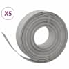 vidaXL aiapiirded 5 tk, hall, 10 m, 15 cm, pol&uuml;et&uuml;leen