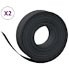 vidaXL aiapiirded 2 tk, must, 10 m, 15 cm, pol&uuml;et&uuml;leen