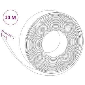 Travní lemy 2 ks černé 10 m 15 cm polyethylen - obrázek 7