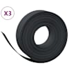 vidaXL aiapiirded 3 tk, must, 10 m, 15 cm, pol&uuml;et&uuml;leen