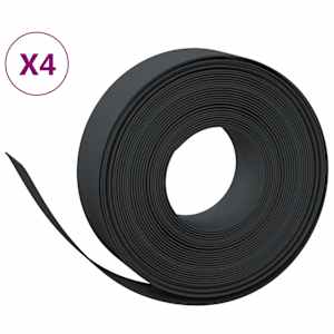 Travní lemy 4 ks černé 10 m 15 cm polyethylen - obrázek 2