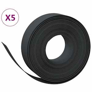 Travní lemy 5 ks černé 10 m 15 cm polyethylen - obrázek 2