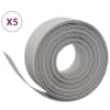 vidaXL aiapiirded 5 tk, hall, 10 m, 20 cm, pol&uuml;et&uuml;leen