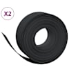 vidaXL aiapiirded 2 tk, must, 10 m, 20 cm, pol&uuml;et&uuml;leen