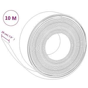 Travní lemy 2 ks černé 10 m 20 cm polyethylen - obrázek 7