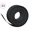 vidaXL aiapiirded 3 tk, must, 10 m, 20 cm, pol&uuml;et&uuml;leen