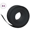 vidaXL aiapiirded 4 tk, must, 10 m, 20 cm, pol&uuml;et&uuml;leen