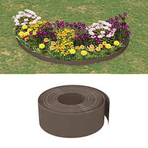 Travní lemy 4 ks hnědé 10 m 20 cm polyethylen - obrázek 1