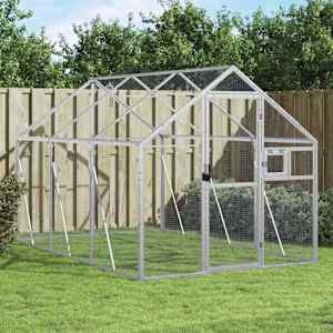 Ptičnica srebrna 1,79x3x1,85 m aluminij