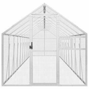 vidaXL Κλουβί Ασημένιο 1,79 x 10 x 1,85 μ. από Αλουμίνιο