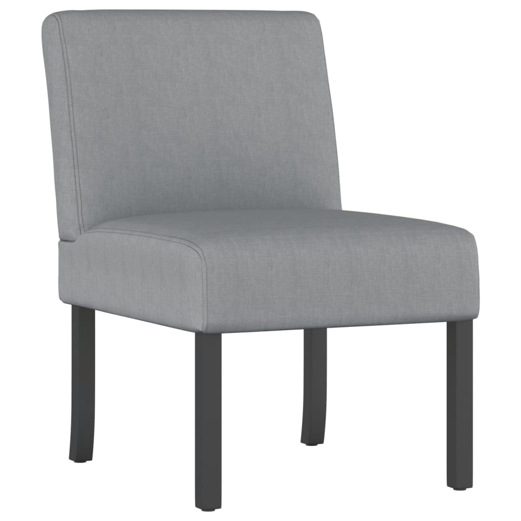 Image of vidaXL Slipper Chair Light Grey Fabric