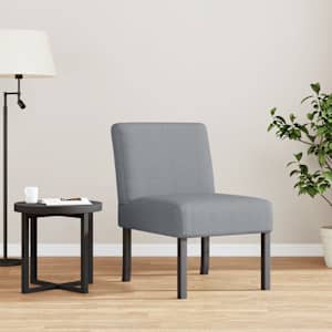 Oblazinjen stol svetlo siv blago