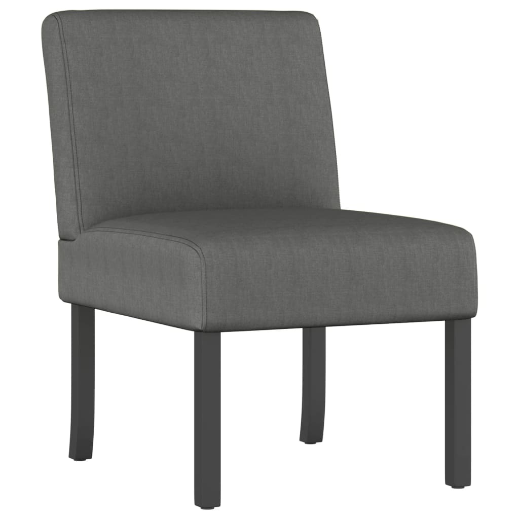 Image of vidaXL Slipper Chair Dark Grey Fabric