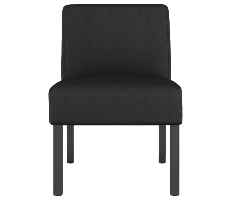 vidaXL Fauteuil sans accoudoirs noir tissu