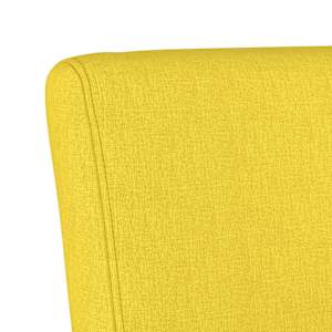 Nízké křeslo bez područek světle žluté textil - obrázek 6