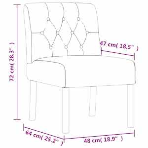 Nízké křeslo bez područek len design s knoflíky - obrázek 8