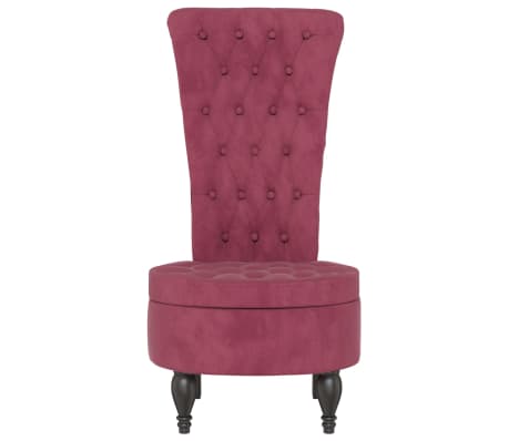 vidaXL High Back Chair Wine Red Velvet Button Design