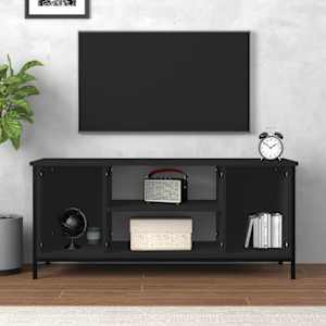 TV skříňka černá 102 x 35 x 45 cm kompozitní dřevo - obrázek 3