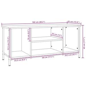 TV skříňka černá 102 x 35 x 45 cm kompozitní dřevo - obrázek 9