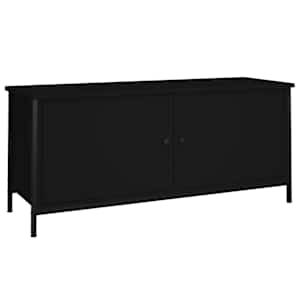 TV skříňka s dvířky černá 102 x 35 x 45 cm kompozitní dřevo - obrázek 2