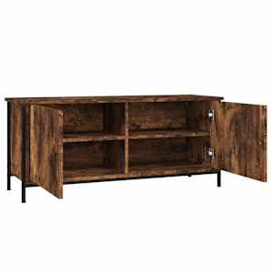 TV skříňka s dvířky kouřový dub 102x35x45 cm kompozitní dřevo - obrázek 6