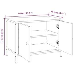 TV skříňka s dvířky černá 60 x 35 x 45 cm kompozitní dřevo - obrázek 10