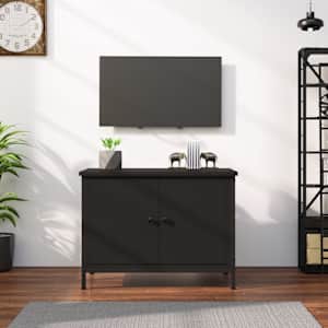 TV skříňka s dvířky černá 60 x 35 x 45 cm kompozitní dřevo - obrázek 1