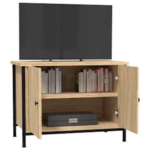 TV stolek s dvířky, dub sonoma, 60 x 35 x 45 cm, konstrukční dřevo - obrázek 4