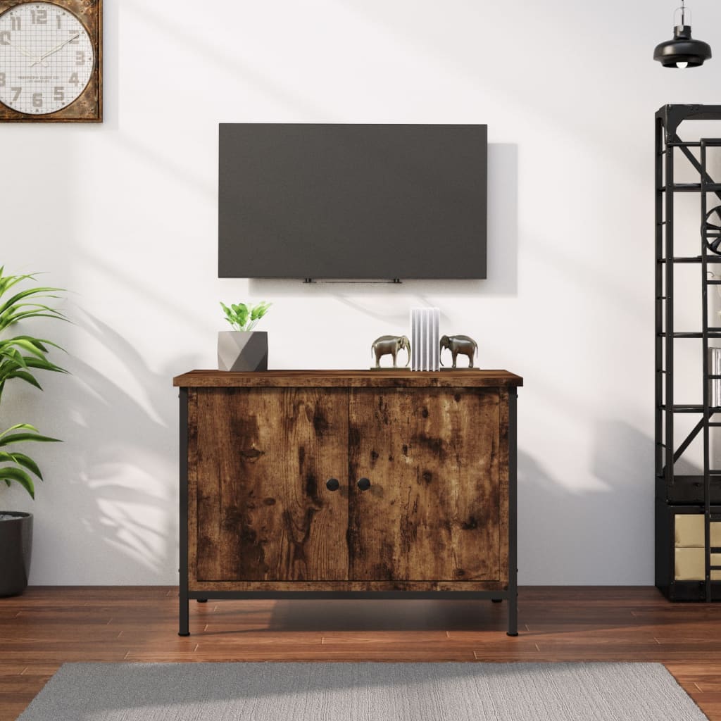 vidaXL TV-Schrank mit Türen Räuchereiche 60x35x45 cm Holzwerkstoff