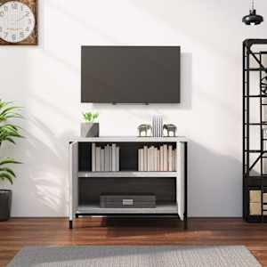 TV skříňka s dvířky šedá sonoma 60x35x45 cm kompozitní dřevo - obrázek 3