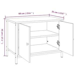 TV skříňka s dvířky šedá sonoma 60x35x45 cm kompozitní dřevo - obrázek 10