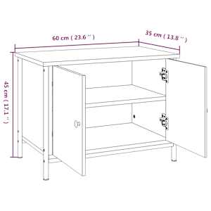 TV skříňka s dvířky hnědý dub 60x35x45 cm kompozitní dřevo - obrázek 10