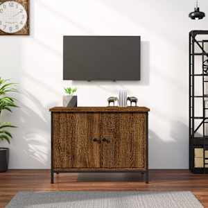 TV skříňka s dvířky hnědý dub 60x35x45 cm kompozitní dřevo - obrázek 1
