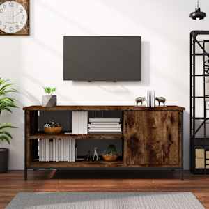 TV skříňka kouřový dub 100 x 40 x 45 cm kompozitní dřevo - obrázek 1