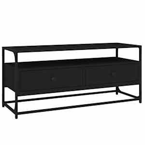 TV skříňka černá 100 x 35 x 45 cm kompozitní dřevo - obrázek 2