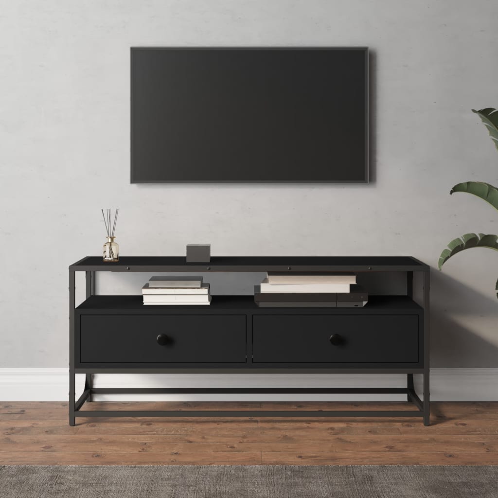 vidaXL Dulap TV, negru, 100x35x45 cm, lemn prelucrat
