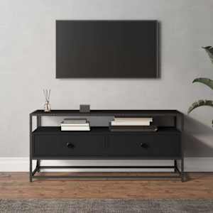 TV skříňka černá 100 x 35 x 45 cm kompozitní dřevo - obrázek 1