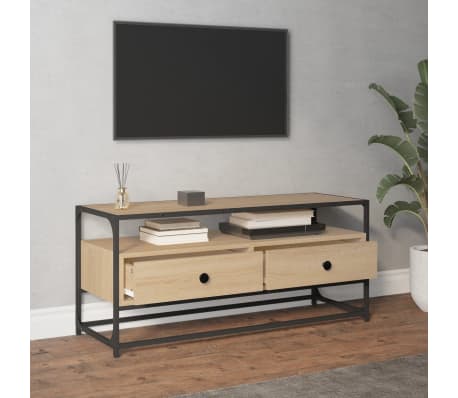 vidaXL TV Cabinet Sonoma Oak 100x35x45 cm Engineered Wood