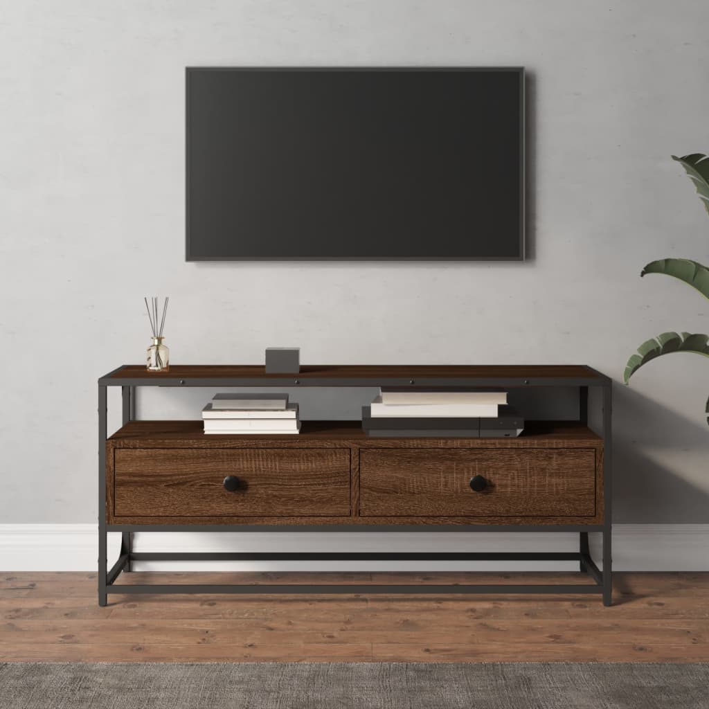 vidaXL Dulap TV stejar maro, 100x35x45 cm, lemn prelucrat