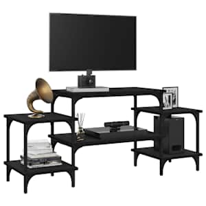 TV skříňka černá 117 x 35 x 52 cm kompozitní dřevo - obrázek 4