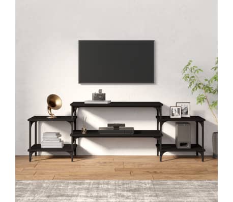 vidaXL TV-Schrank Schwarz 157x35x52 cm Holzwerkstoff